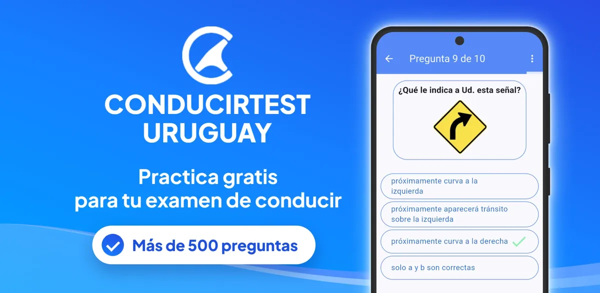 Descarga ConducirTest: practica gratis para tu examen de conducir, más de 500 preguntas