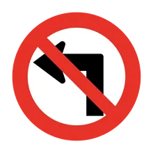 no virar izquierda