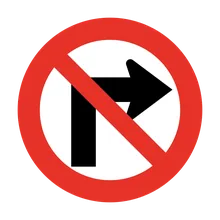 no virar derecha