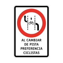 preferencia ciclistas al cambiar de pista