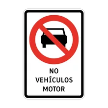 prohibida circulación de vehículos motorizados