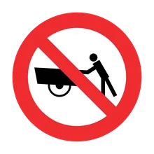 prohibida circulación de carros de mano