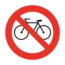 prohibida circulación de bicicletas