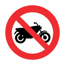 prohibida circulación de motocicletas