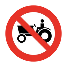 prohibida circulación de maquinaria agrícola