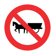 prohibida circulación de vehículos de tracción animal
