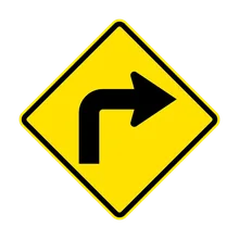 curva cerrada a la derecha