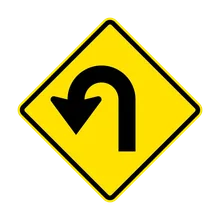 curva muy cerrada a la izquierda