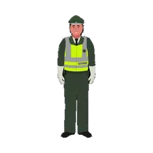 carabinero visto de frente (deténgase)